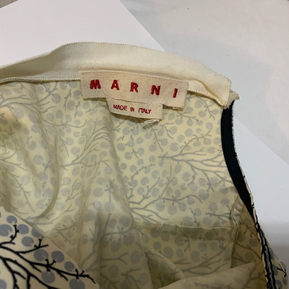 MARNI Pattern Ruffle Dress Print Dress Size 38 - Picture 8 of 10